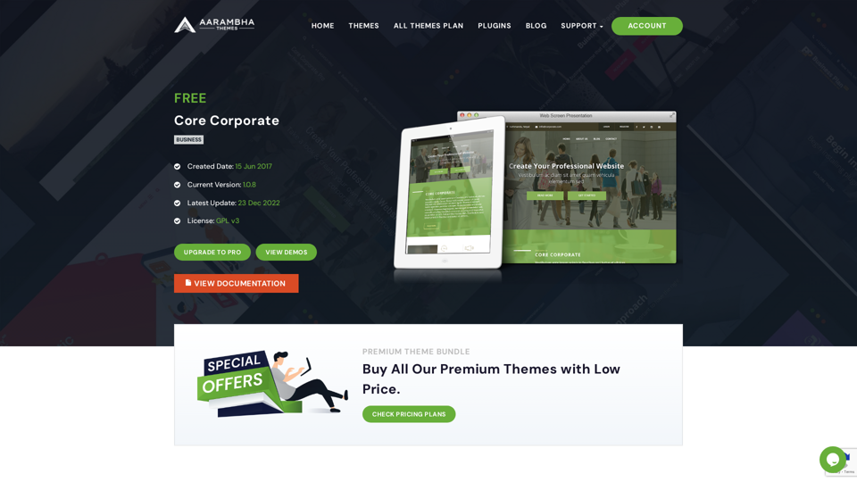 Core Corporate Free WordPress Theme – Sword for your online site