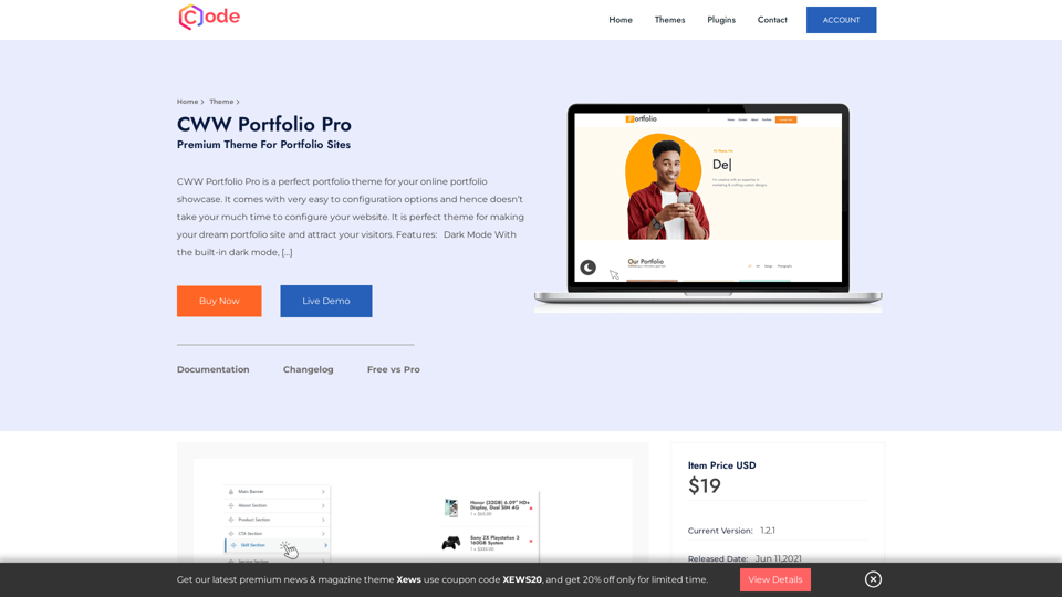 CWW Portfolio Pro-Premium Theme For Portfolio Sites