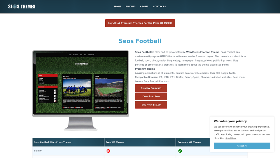 Seos Football – SEOS THEMES